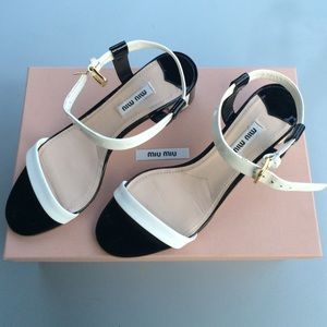 Miu Miu black & white sandals