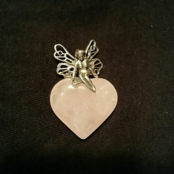 Rose quartz fairy charm