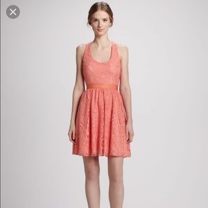 Alex and Olivia Odette cross back lace dress