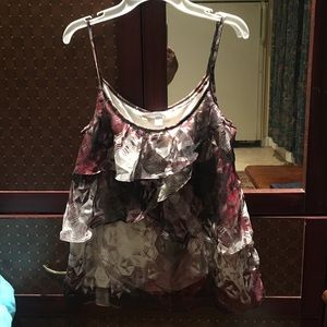 Dressy tank top with ruffles