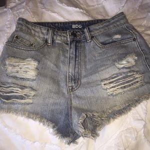 BDG high waisted denim shorts