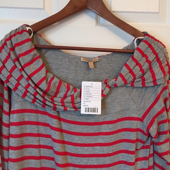 Anthropologie Bordeaux Sawyer Boatneck Tee - M - Picture 4 of 4
