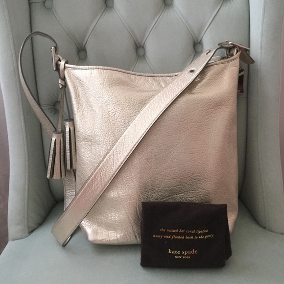 Coach Legacy Crossbody Silver Champagne Tote
