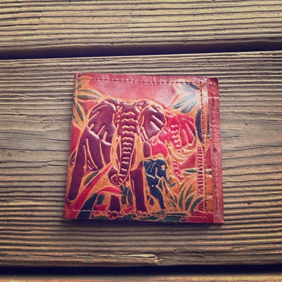 Vintage tooled elephant wallet!!