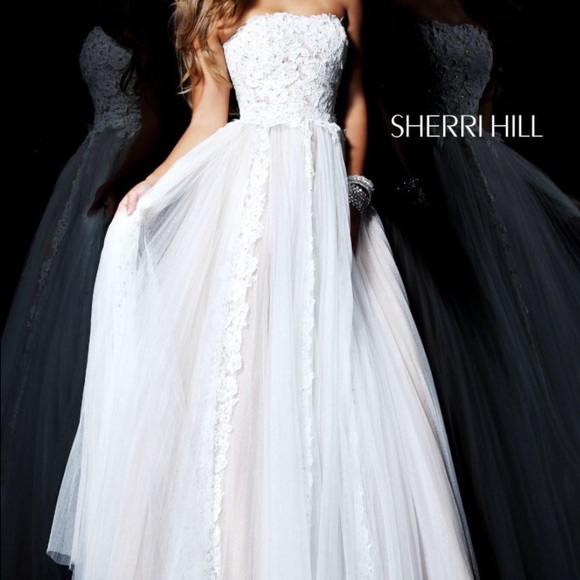 Sherri Hill Lace Tulle Gown - Picture 1 of 4