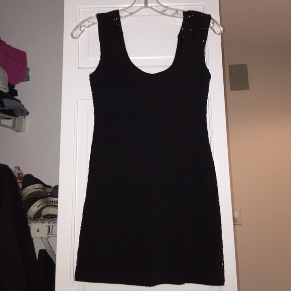 Aqua eye lit scoop neck dress