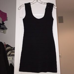 Aqua eye lit scoop neck dress