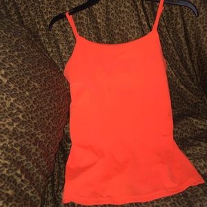 Bright orange tank top !