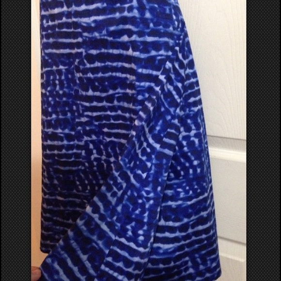 CALVIN KLEIN Gorgeous Blue Retro Shift Dress Sz 6 - Picture 2 of 4