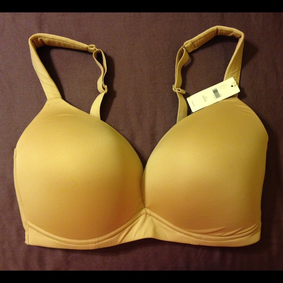 Lane Bryant 36DDD no wire plunge bra in nude