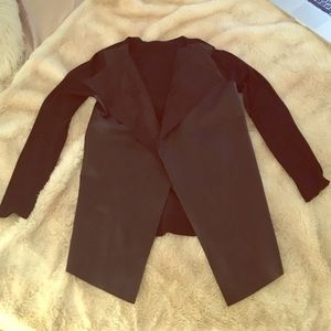 Zara leather and suede sweater