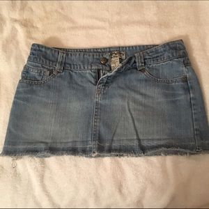 Frayed jean skirt by Forever 21. Size S.