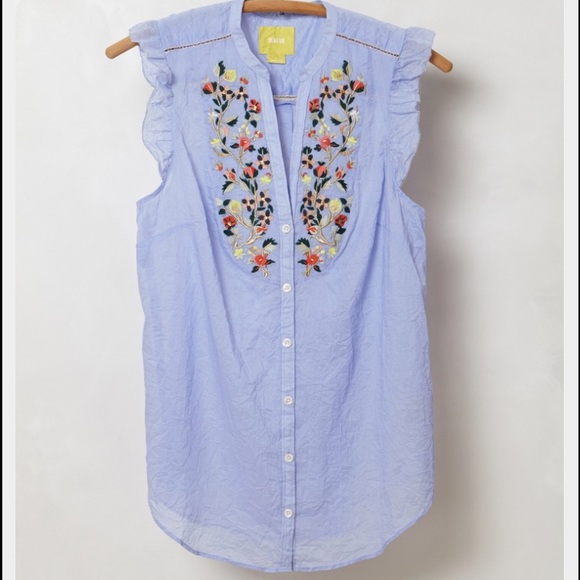 Anthropologie Threadbloom Embroidered Blouse!👚