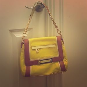 Tory burch purse - yellow with gold hardware