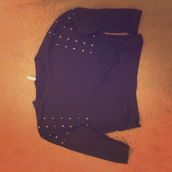 Baggy sweatshirt with studs on the shoulders - Picture 1 of 1