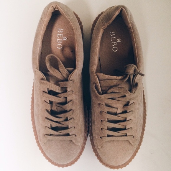 Tan Faux Suede Creepers