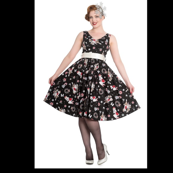 christmas party dresses vintage Womens Dress 1950s Long Sleeve Swing Dresses Xmas Cocktail Dress Party Holiday Dress at Amazon Women's Clothing store Burgundy Satin Wrap Pretty YGroup_collette_tiered_maxi_dress Style:EE01385BD Vintage Christmas Dress Sewing