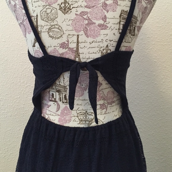 Hollister lace maxi dress with open back