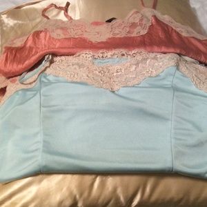 2 lace camisoles