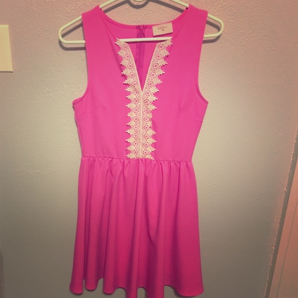 Francesca's Hot pink dress
