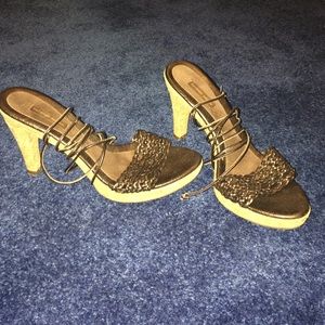 Lace up high heel