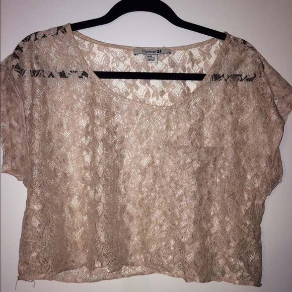 Forever21 Lace Crop Top