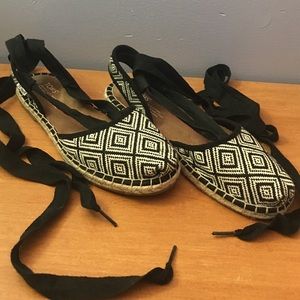 Toms Bella Woven Lace-Up Espadrille Sandal