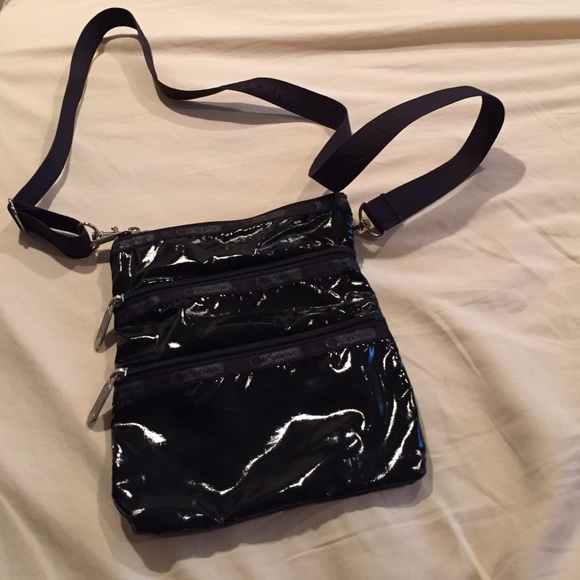 LeSportsac three compartment purse