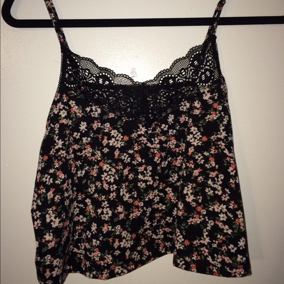 Forever21 Crop Top w/ Lace Accent