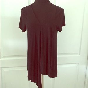 Super Soft and Flowing Asymmetrical Black Tunic