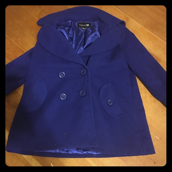 Navy blue peacoat