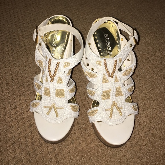 BCBG girls beaded platform shoes