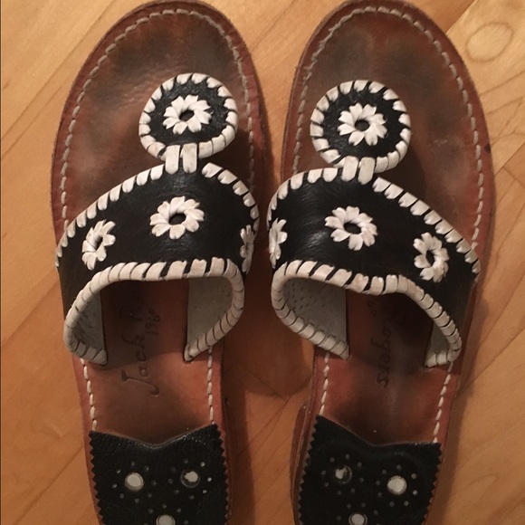 JACK ROGERS Palm Beach Sandal black/white