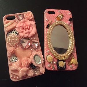 Two Pink Decoden iPhone 5 Cases