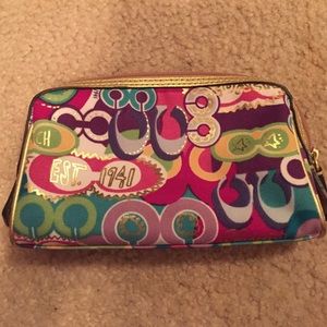 Small Coach cosmetic bag