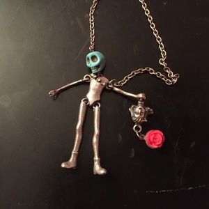 Dangling Skeleton Necklace