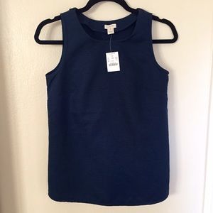 J.Crew navy blue flap back blouse new with tag