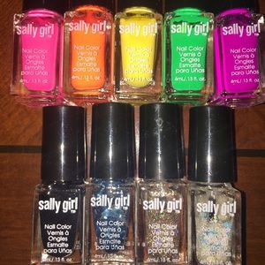 BREAND NEW SET OF 9 SALLY GIRL NAIL POLISH
