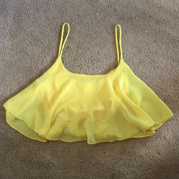 Yellow crop top