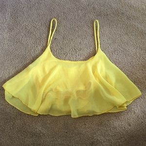 Yellow crop top