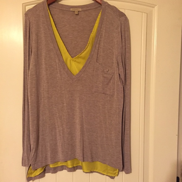 Anthropologie 2 layer long sleeve top