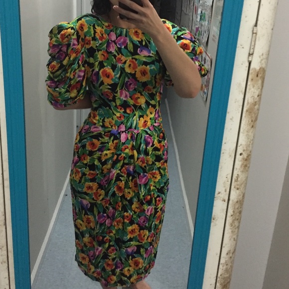 adrianna papell silk dress