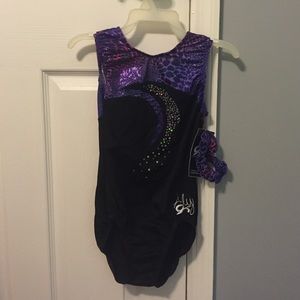 Gymnastics leotard with shorts