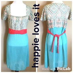 happie loves it Boho Sheer Cottagecore Dress S