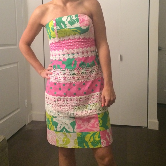 Lilly Pulitzer strapless dress - Picture 3 of 4