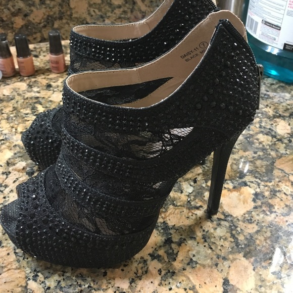 Black Stud Heels