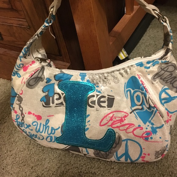 EUC Justice "L" Sparkly Cute Purse