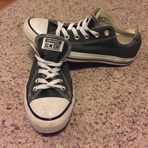 Army Green Converse barely worn!!