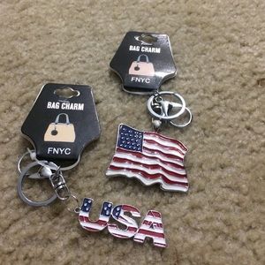 FNYC Red, White, and Blue Bag Charms