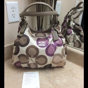 COACH MAGGIE MADISON CLOVER TOTE💜💜